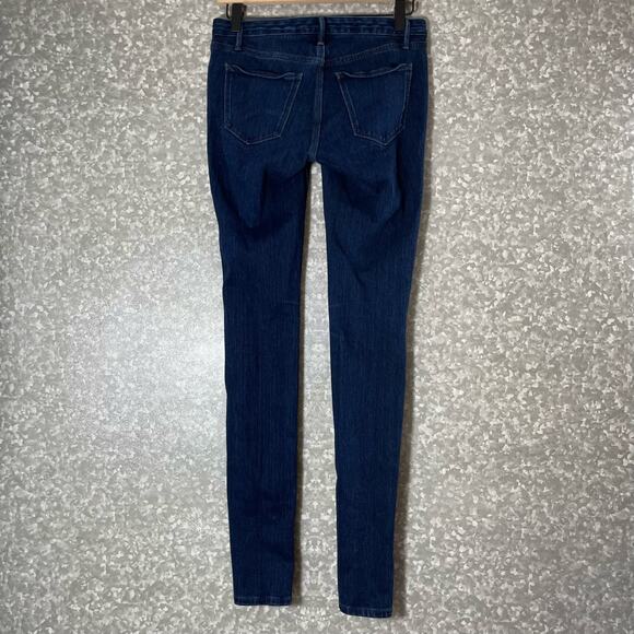 Madewell Dark Wash Denim Low Rise Skinny Jeans - Size 0 - Five Pocket Design - Picture 6 of 6